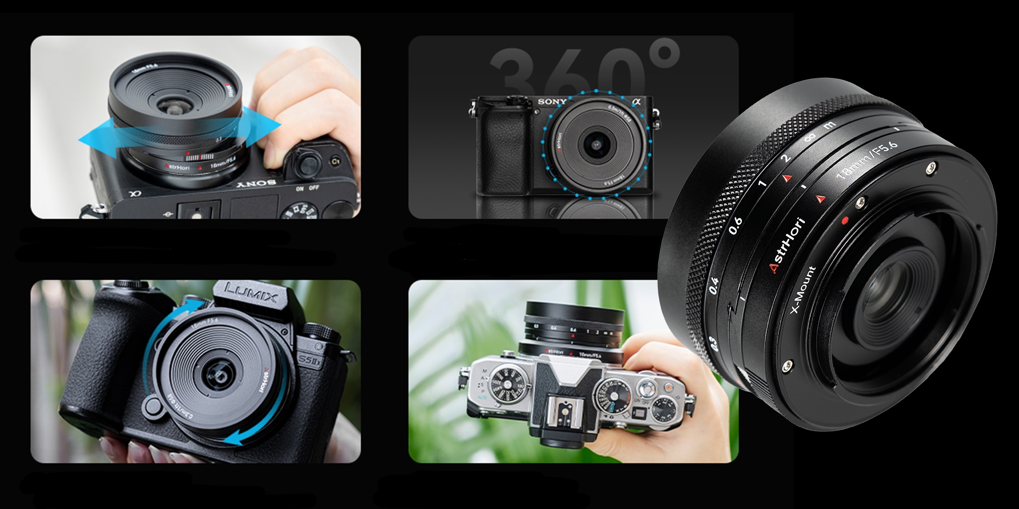 Obiektyw AstrHori MF 18 mm f/5,6 APS-C Shift do Fujifilm X 